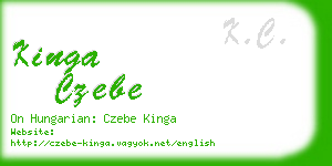 kinga czebe business card